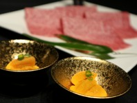 フォアグラ、キャビア、トリュフと世界三大珍味とふらの和牛のコースをお楽しみください。
