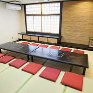 仲間同士でゆったりと過ごせる完全個室を完備