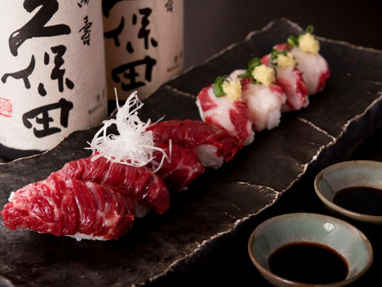 馬刺しによく合う日本酒が豊富