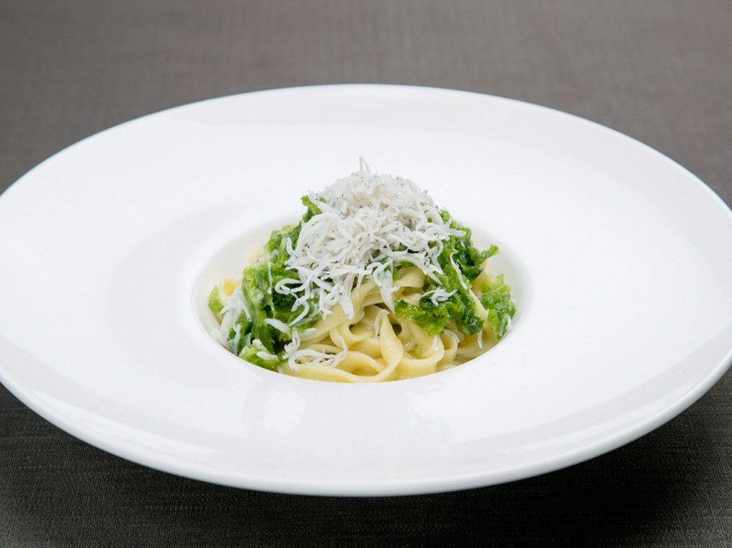 アオサとシラスのパスタ