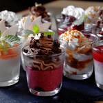 本日の瓶デザート。色々な種類をご提案していますのでお好き瓶をお選びください!