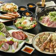コース料理ございます。各種飲み会、大小ご宴会にもご利用下さい