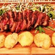 自家製サラミ等盛り合わせ・本日の温かい前菜・本日の手打ちパスタ・タリアータ・ドルチェ・コーヒー又は紅茶