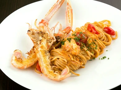 食欲そそる香ばしさ『Pasta Scampi　パスタ　手長エビ』
