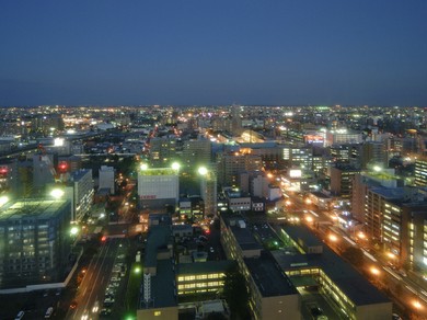 最上階の26階フロアーから札幌を見渡す最高の眺望