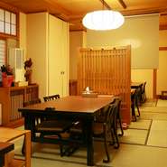 静寂が心地良い、洗練された和の空間は接待などのビジネスシーンにもお誂え向き。気品あふれる個室でいただく日本料理に、喜んでいただけること間違いありません。
