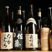 「森伊蔵」や「佐藤黒」など、人気の焼酎各種