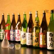 地域による味わいの差も魅力的な、広島の地酒を豊富に取り揃え　