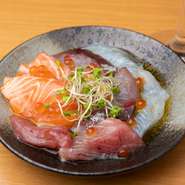 敦賀の海から届く「鮮魚」を使った逸品※料理は一例『カルパッチョ』
