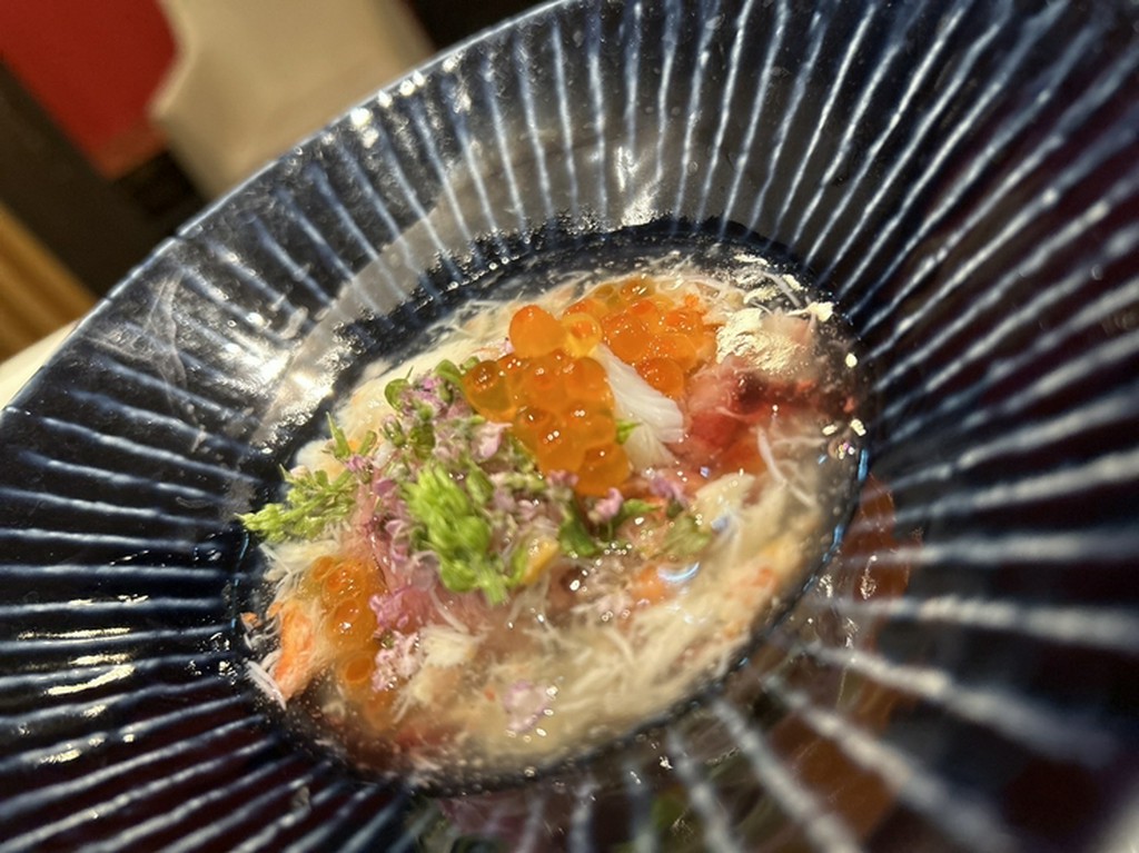 ヒレしゃぶ　蟹餡