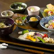 夜のコース料理です。