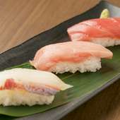 旬の、新鮮な魚だけを握る『お寿司3種盛』