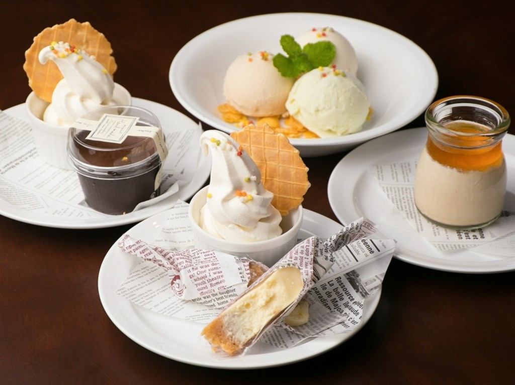 本格素材を使用した、デザートメニューが充実