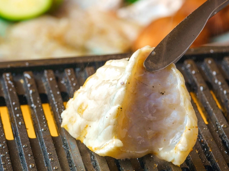 Grilled fugu course
