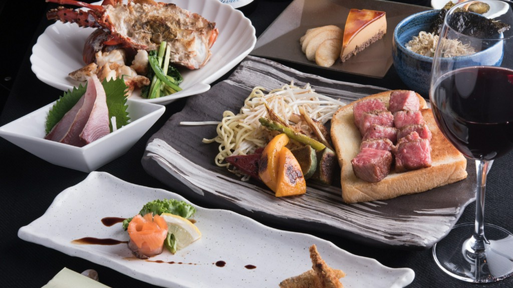 お肉、魚介、野菜・・・、盛りだくさんのよくばりコース