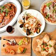 記念日・誕生日に向けてコースの相談も歓迎。メッセージを添えたデザートプレートの追加オーダーはもちろん、他のテーブルを巻き込んだお店全体でのサプライズ演出も可能。気軽にご相談を。