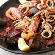 Paella de Marisco（Shrimps，Shellfish，Squid）