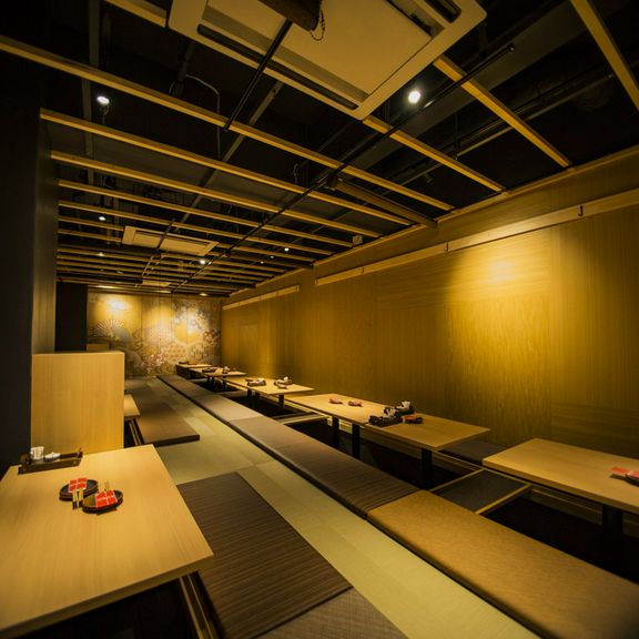 団体様用掘りごたつ席は最大40名迄ご案内可能