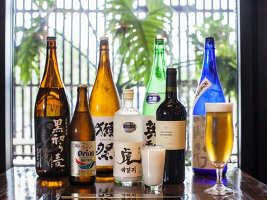 焼酎、泡盛、虎マッコリなどお酒のバリエーションが豊富