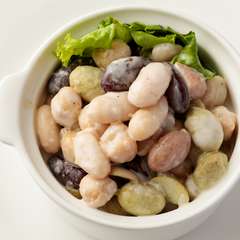 滋味豊かで様々な豆たちが、ふっくら美味しそうに存在している『色々お豆のサラダ』