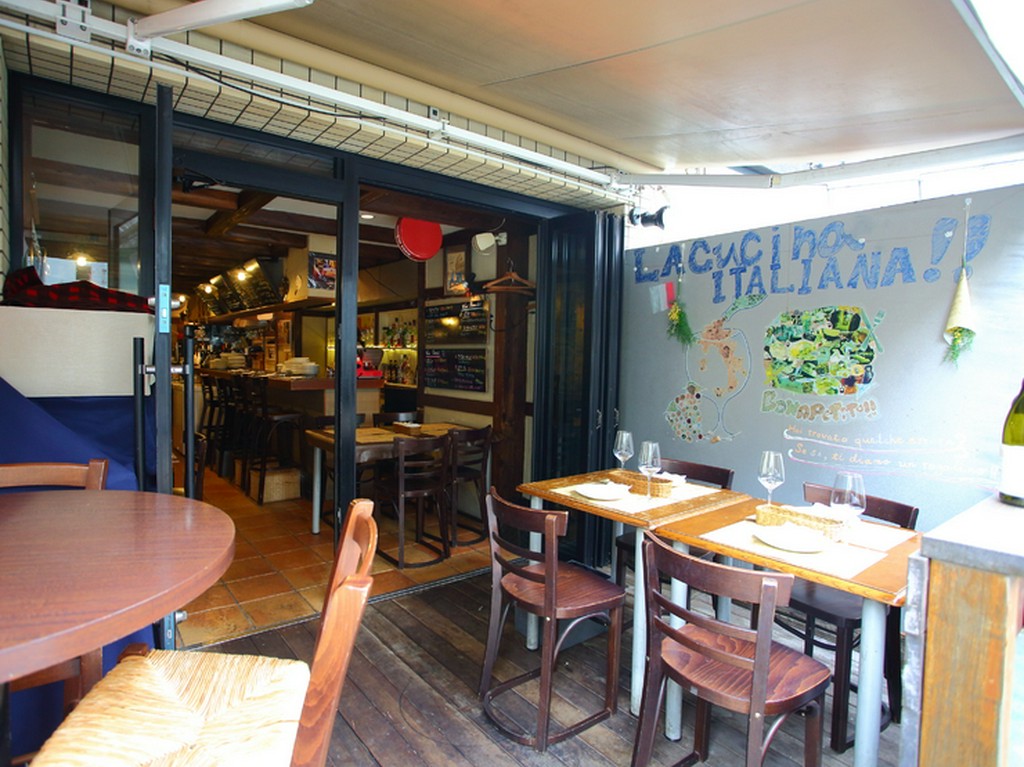 雨の日でもOK。テラス席で味わう創作イタリアン