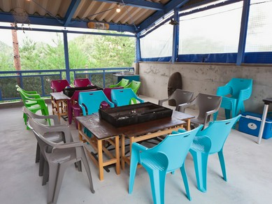 テラス席がある