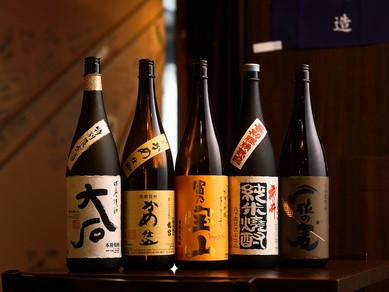 プレミアム焼酎は厳選の15種類。お気に入りが見つかるはず