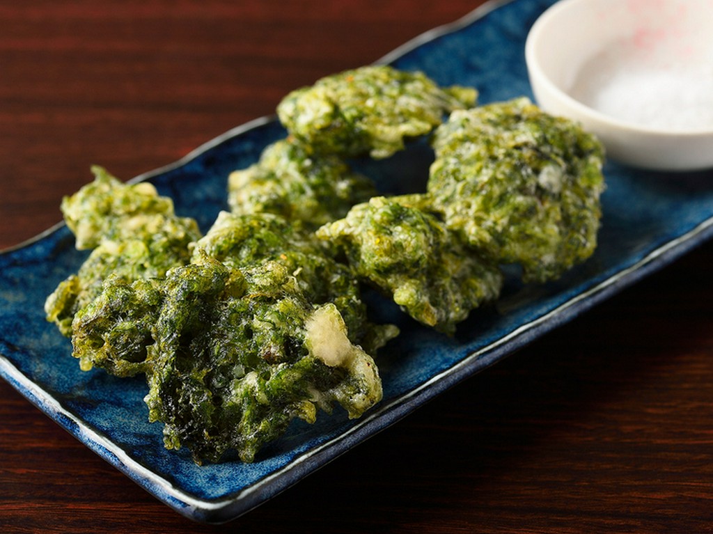 海苔と小麦粉のバランスが絶妙『生海苔の天ぷら』