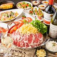 ※平日3時間　金土祝日前2.5時間男性＋500円
※ご予約時にご指定の無い場合は『チーズたっぷりトマト牛肉鍋』をご提供いたします