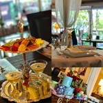 ロイヤルワラント（イギリス王室御用達）の乾杯シャンパンがついた豪華なアフタヌーンティーです。