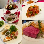 黒毛和牛のステーキのステーキがついた豪華なアフタヌーティーです。お誕生日や、女子会に人気です。