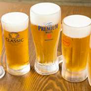 オリオンビールは、沖縄から直送されるものだそう。お料理を引き立てるドリンクメニューは、バラエティ豊か。全国各地から厳選された日本酒などあります。飲み放題メニューの詳細は、お店へ聞いてみてはいかが。