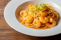 海老とトマトの旨味が、クリームと相まってめちゃうまです！