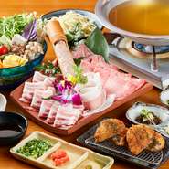 厳選アグー豚と特選石垣牛の『島しゃぶ堪能コース』