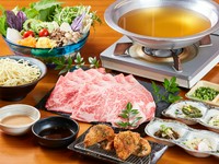 前菜3種＋1品料理＋肉（石垣牛サーロイン）＋野菜バイキング＋〆（沖縄そばまたは雑炊）＋デザート