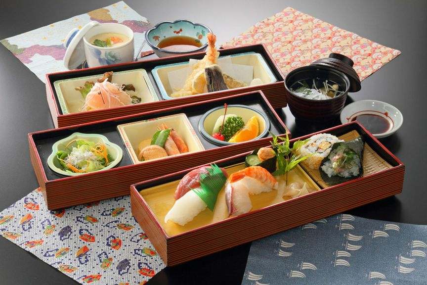 昼定食 三段重寿司定食