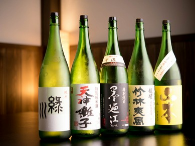 料理長自ら日本酒厳選