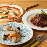 食べて美味しいのはもちろんのこと、彩り豊かで目でも楽しめるのが【PEPE ROSSO】の料理の特徴。ワインを飲みながら食事をしたり記念日や誕生日を祝ったり、さまざまなシチュエーションで利用できます。