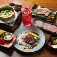 少人数でゆったりと料理とお酒を味わうのも良し。「大人数で賑やかに楽しみたい」という時には、『女子会コース』やバリエーション豊かな『飲み放題コース』もあるので、予算・シーンに合わせていつでも楽しめます。