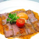 鳥取和牛ローストビーフのカルパッチョ