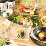 接待に最適な「匠」コース。
蔵元稲田本店直送の日本酒と地元直送の旬食材をご一緒にお楽しみください！