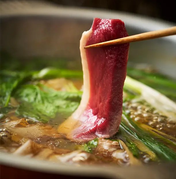 món lẩu shabu-shabu vịt của foujita