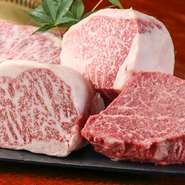 最高においしい焼肉を提供するため、A5の中でも最上級の神戸牛・30カ月以上雌牛のみにこだわって仕入れ。赤身は肉質がきめ細かく、上品な旨みが凝縮。霜降りは、脂が甘くて柔らかく、きれいでもたれない味わいです。