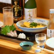 和食のコースに入れて欲しい一品、苦手な食材など伝えていただいたら、それに合わせて流れを組み立てます。長年にわたって専門で揚げていたてんぷらはぜひコースに加えていただきたい一品です。