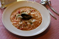 越谷産コシヒカリの美味しさに魚介のうまみを優しく添えたマンマの味 