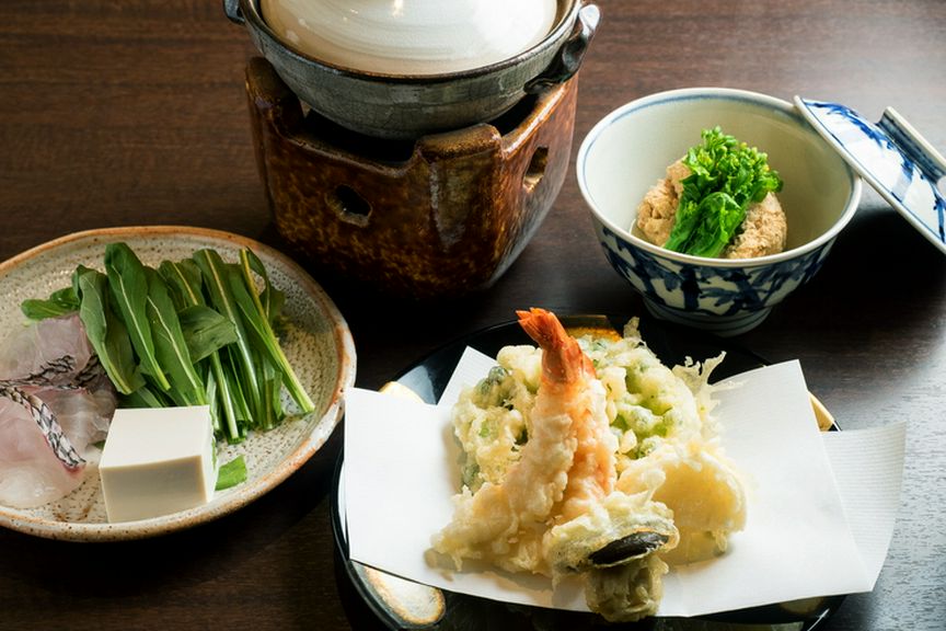 天然魚と京野菜をふんだんに使用した和食
