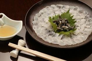 包丁さばきによって食べやすく仕上げた『鱧の薄造』