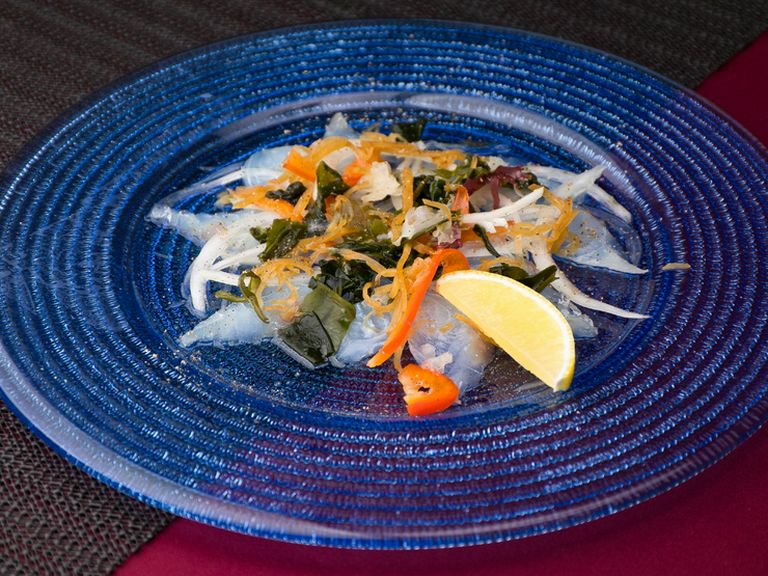 熟成魚の和風カルパッチョ