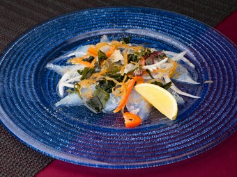 熟成魚の和風カルパッチョ