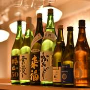 半合からの提供なので、気になる日本酒を飲み比べてみるのもおすすめ。また【Crew’s　kitchen】と系列2店舗のみでしか飲めない『来福（らいふく）純米大吟醸』も置かれ、個性豊かに揃えています。